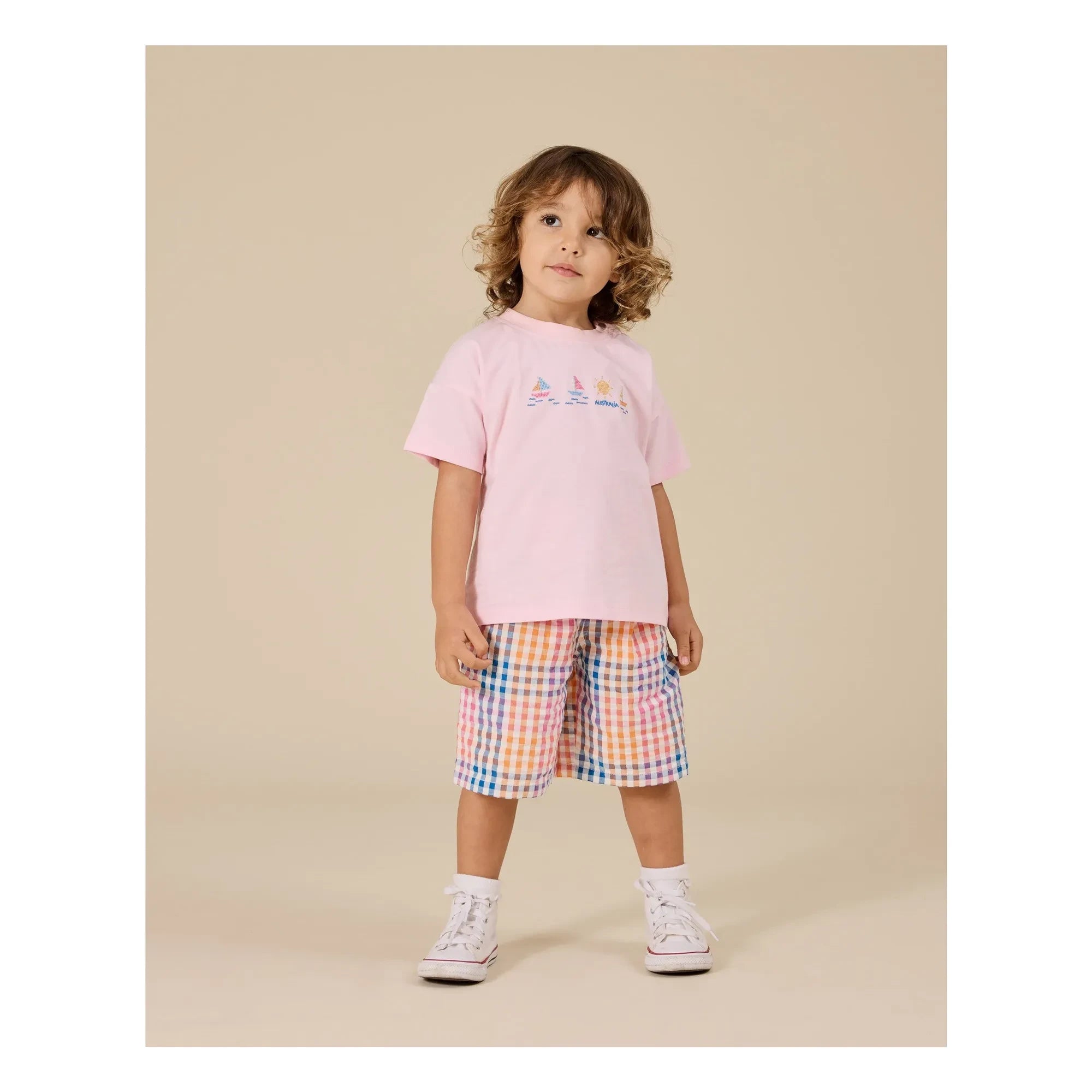 Goldie + Ace - Camiseta Bateaux | Rosa pálido
