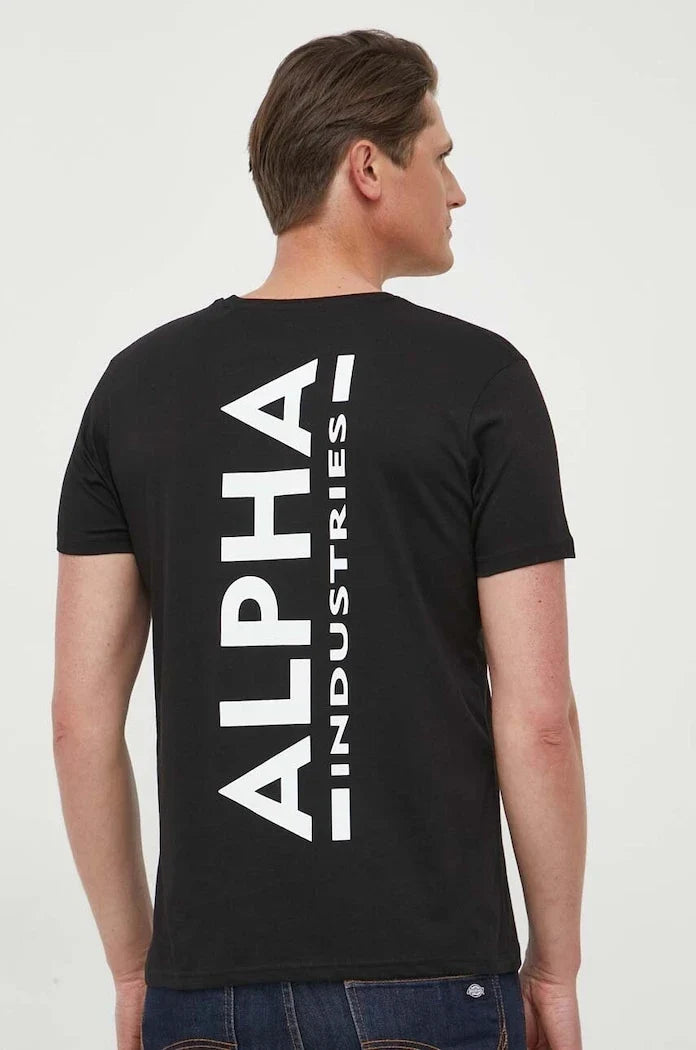 Camiseta de Algodón Estampada Alpha Industries