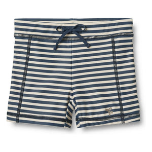 Wheat - Bañador short de fibras recicladas con estampado Ulrik | Azul oscuro