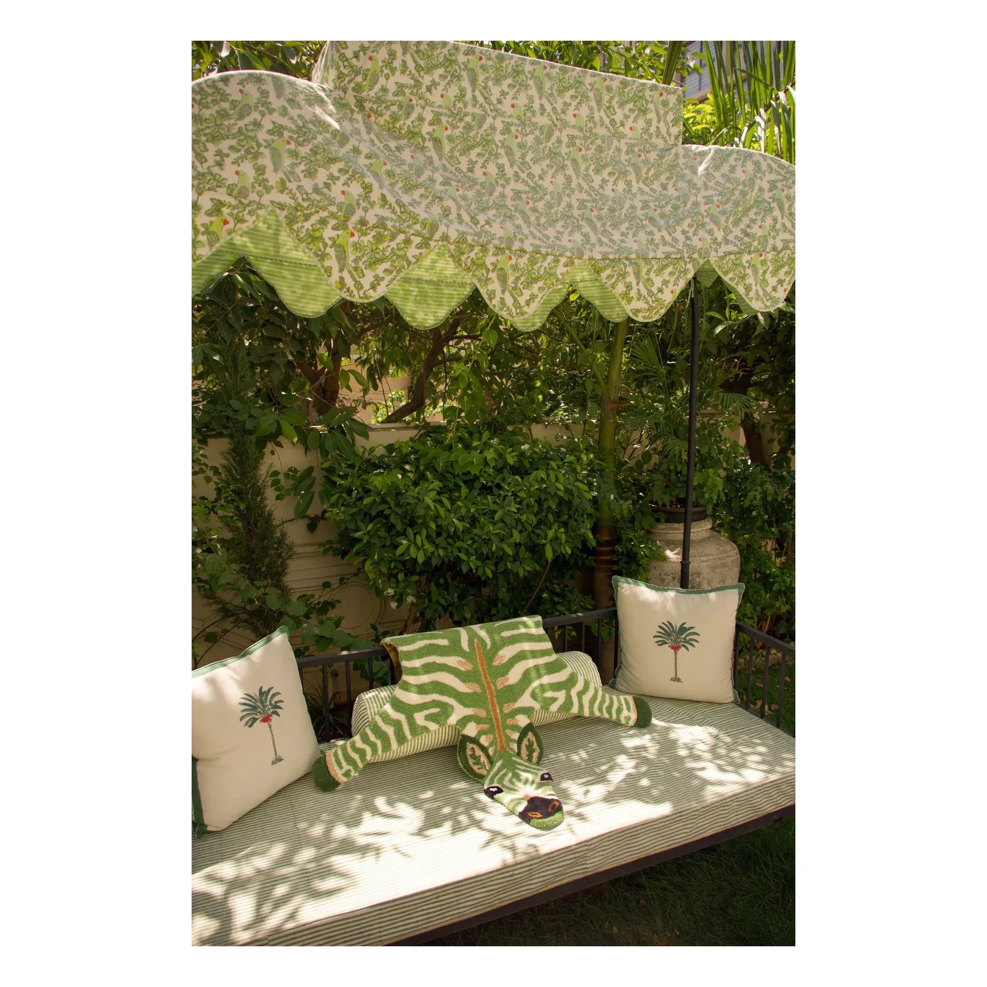 Doing Goods - Alfombra de lana Grassy Zebra | Verde