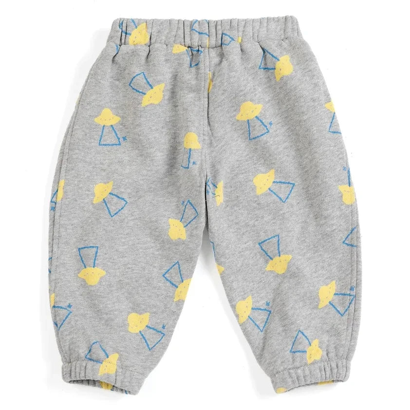 Bobo Choses - Jogger saucers Algodón Orgánico Bebé | Gris Jaspeado