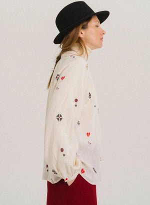 Tinsels - Faustine Blusa de algodón | Ecru