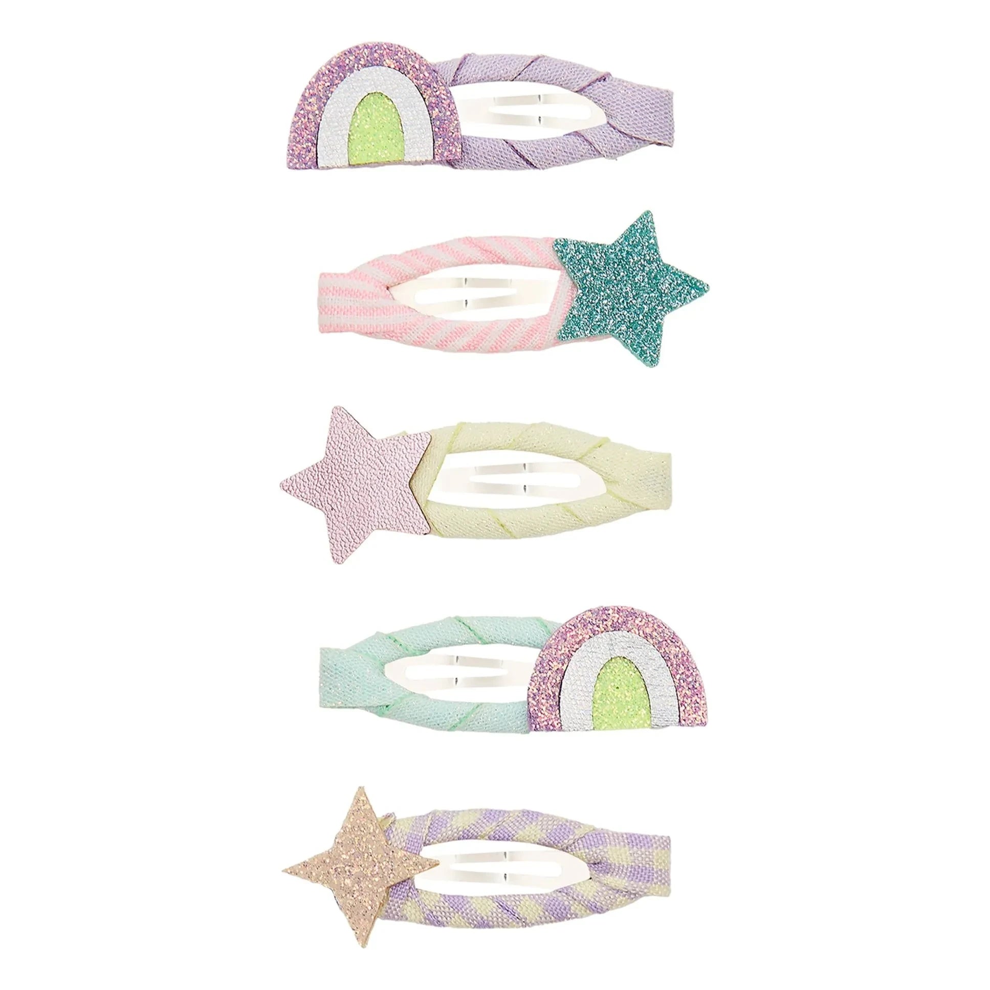 Mimi & Lula - Set de 5 horquillas Arc en Ciel y Etoile | Lila