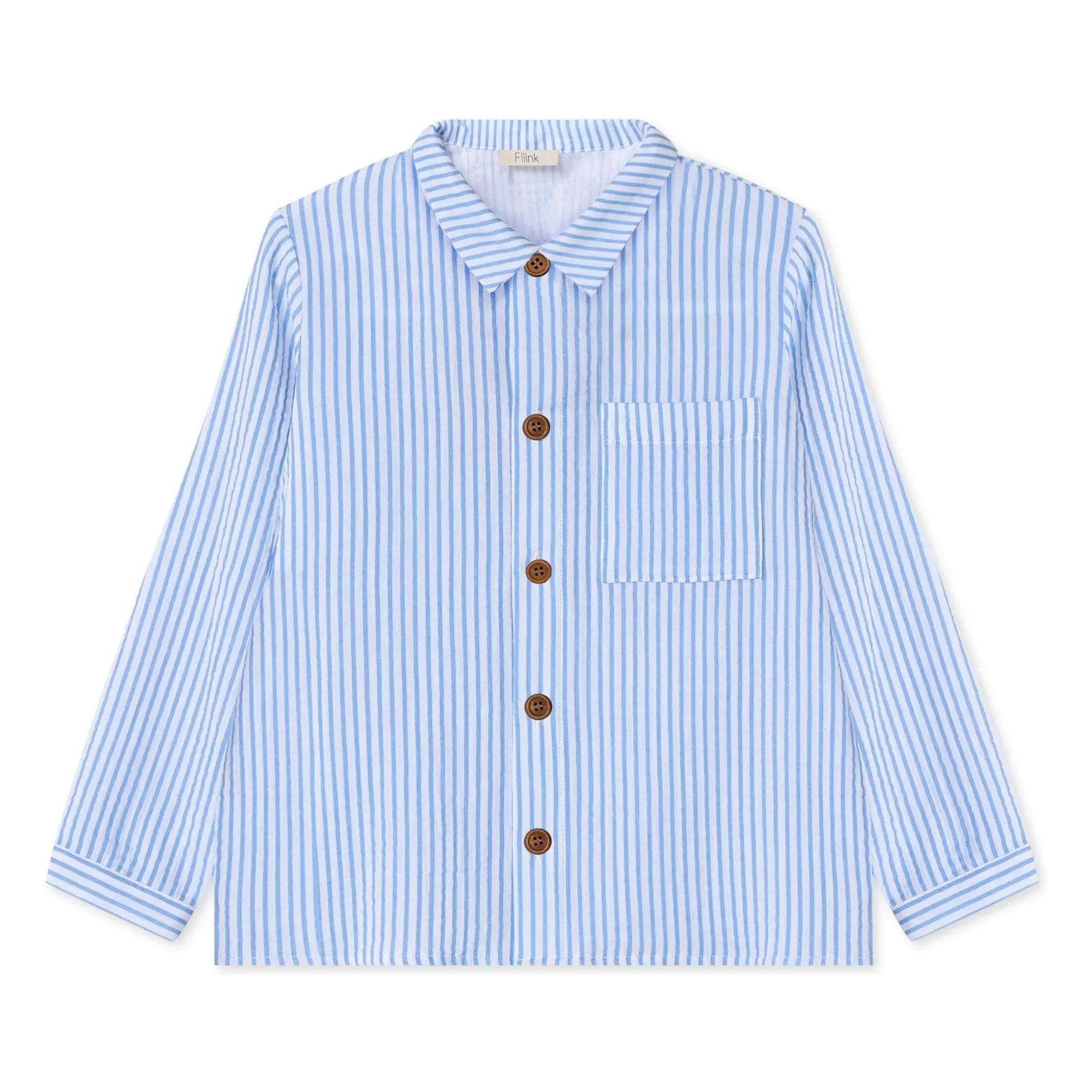 Fliink - Camisa Cha Cha a rayas | Azul claro