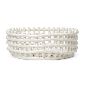Ferm Living - Cuenco de frutas de cerámica | Blanco