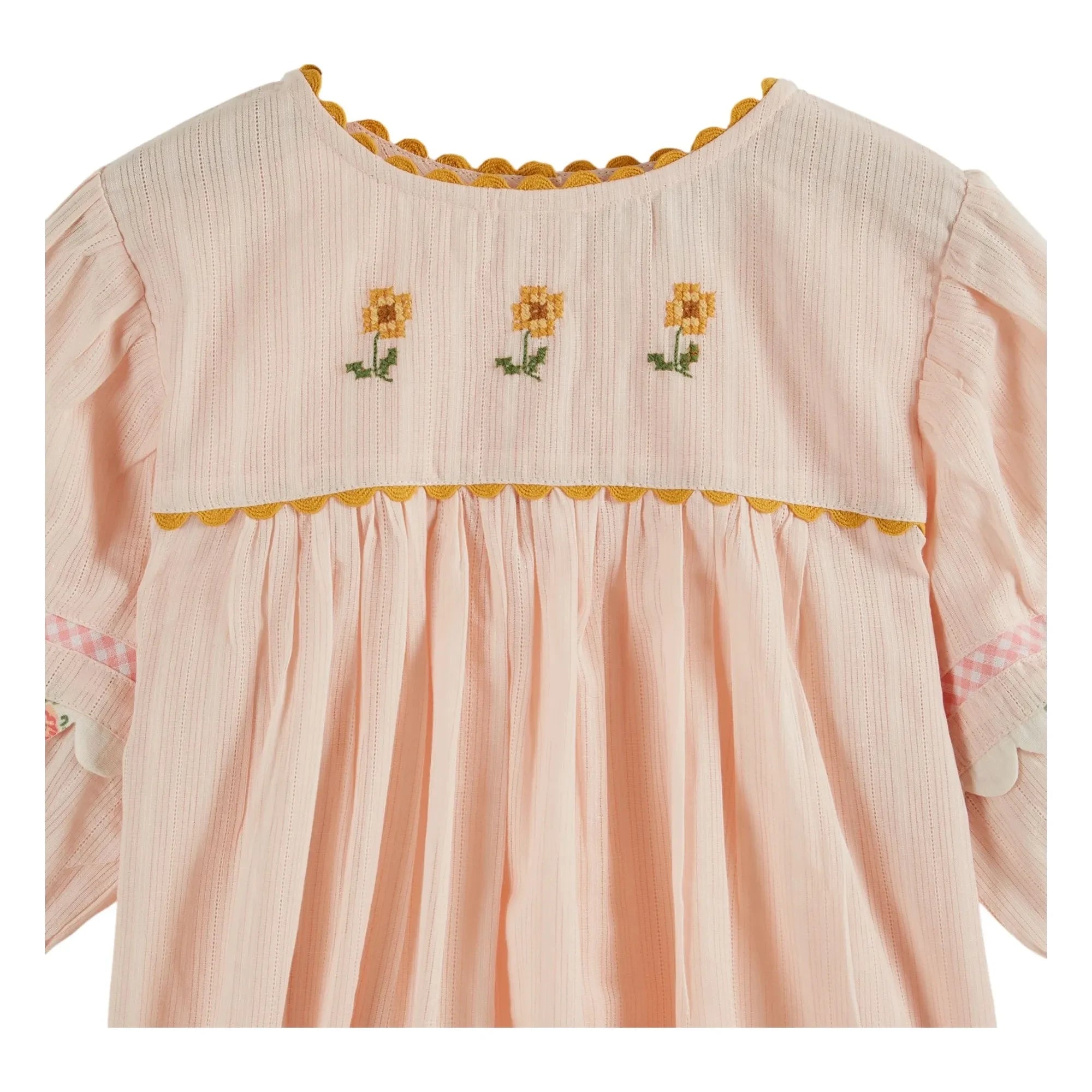 Emile et Ida - Blusa bordada floral | Crema