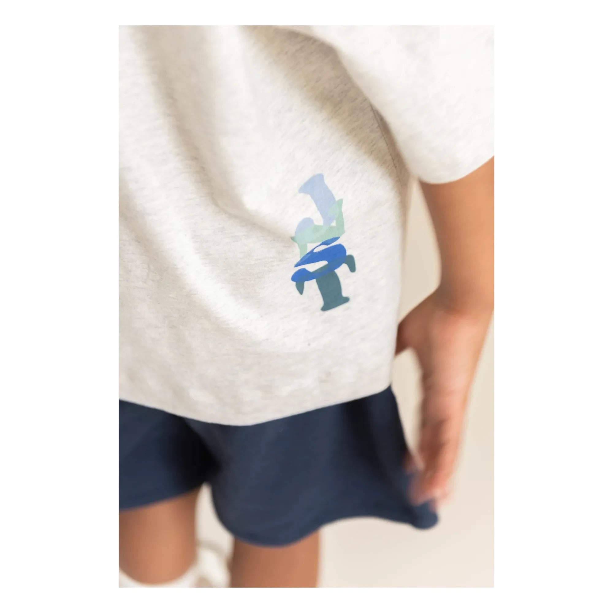 Jenest - Camiseta de algodón orgánico JNST | Gris claro