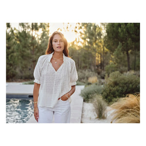 M.A.B.E. - Blusa de algodón Etta | Crudo