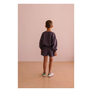 We Are Kids - Pantalón corto a rayas de algodón orgánico Marlow | Morado