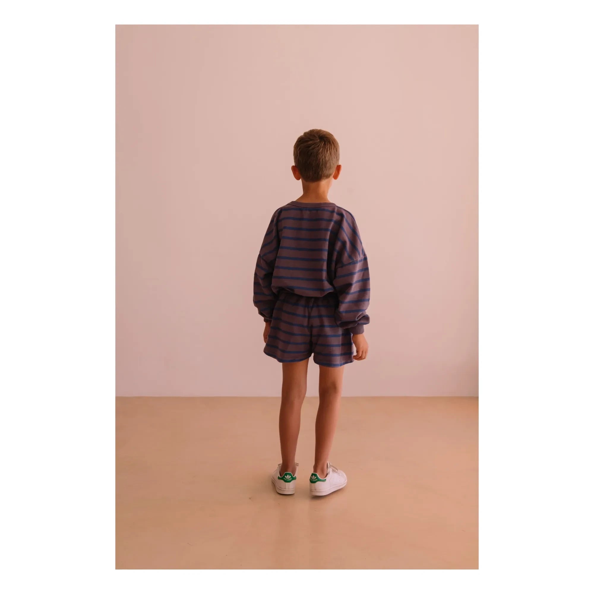 We Are Kids - Pantalón corto a rayas de algodón orgánico Marlow | Morado