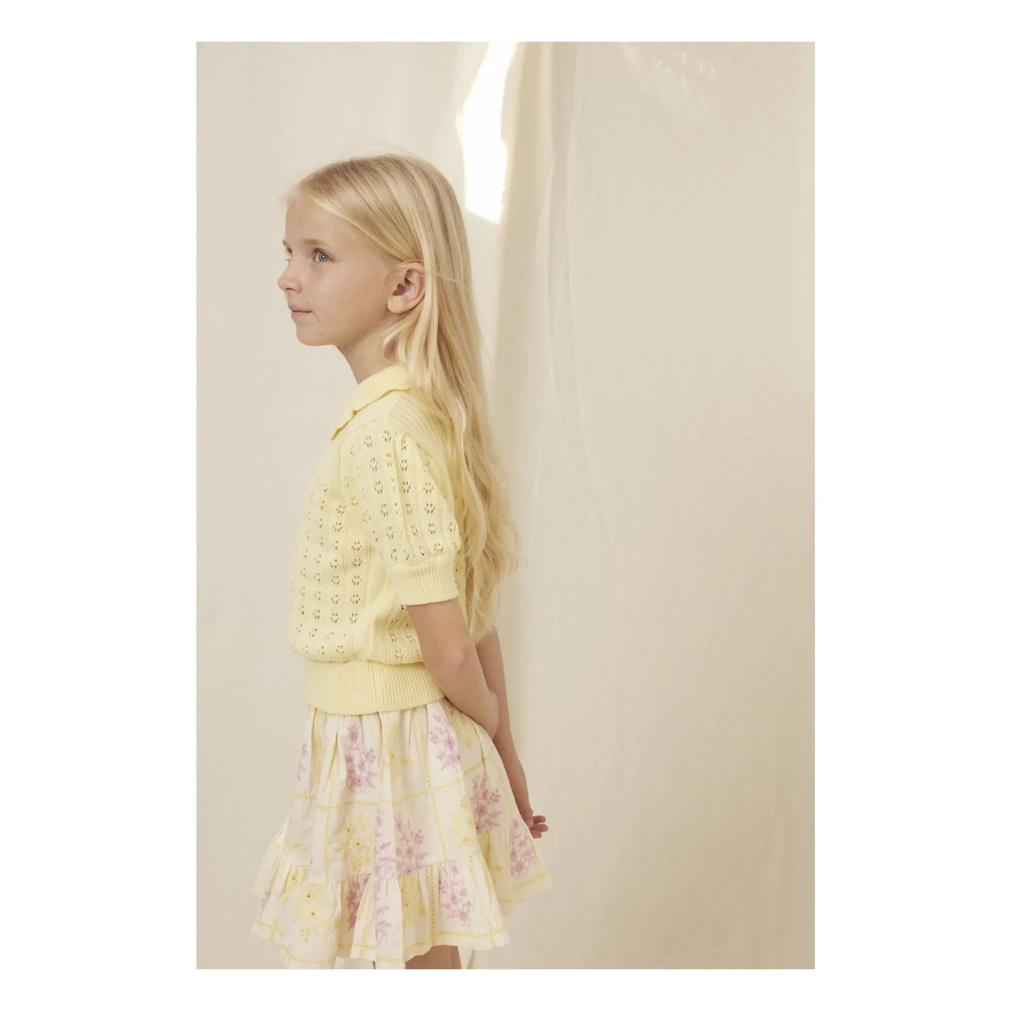 Bebe Organic - Falda Bordada Alba | Amarillo