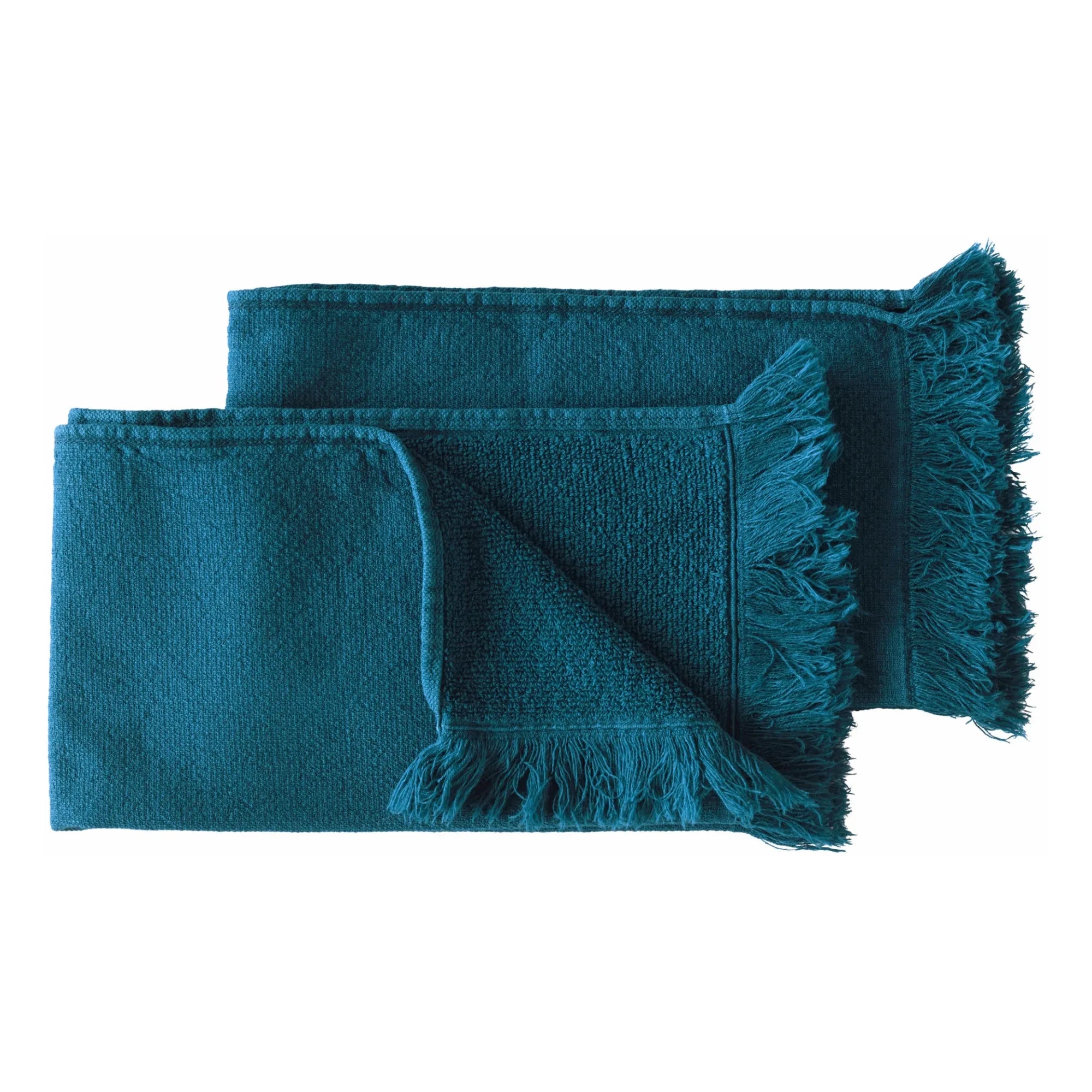 La guinda del pastel - Toallas de mano - Set de 2 | Azul pavo real