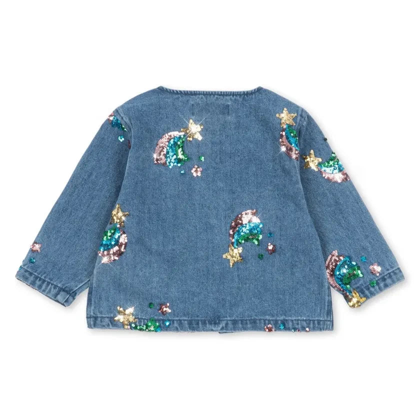 Konges Sløjd - Chaqueta Magot de algodón orgánico con lentejuelas | Azul