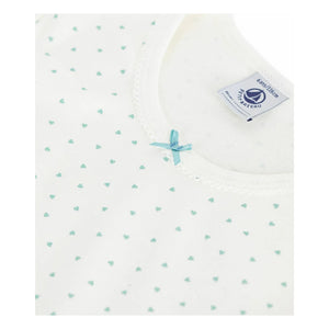 Petit Bateau - Camisón con corazones | Blanco