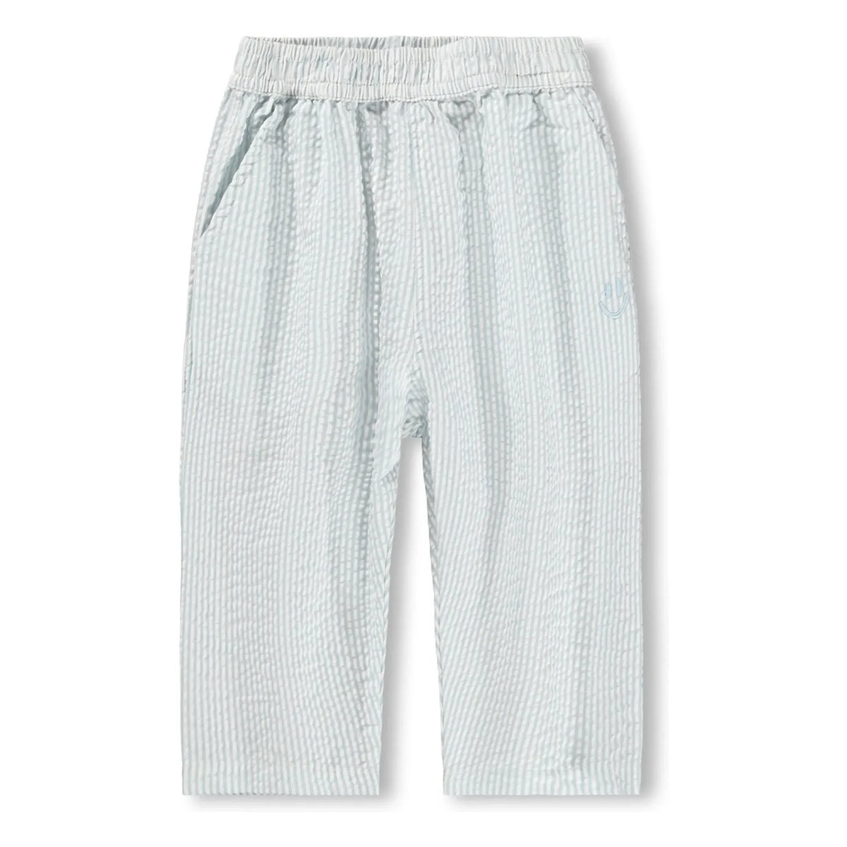 Molo - Pantalones de algodón orgánico a rayas | Azul claro