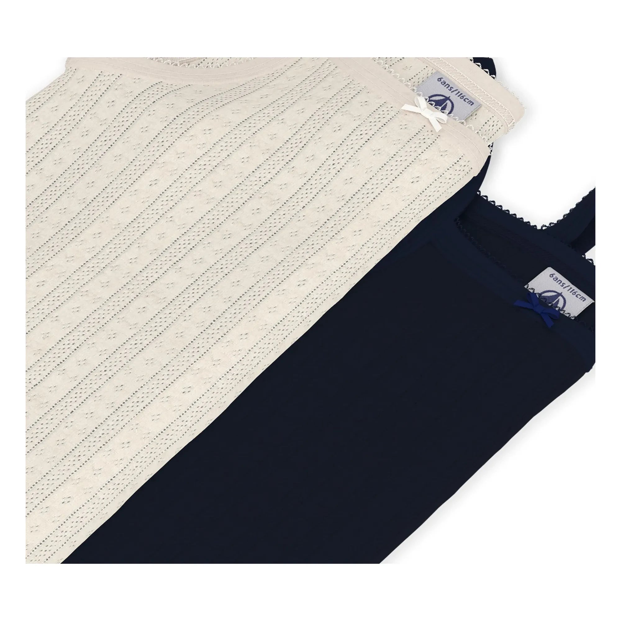 Petit Bateau - Conjunto de 2 camisetas de tirantes | Azul marino