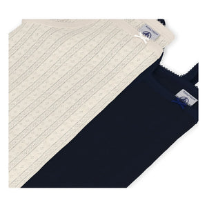 Petit Bateau - Conjunto de 2 camisetas de tirantes | Azul marino