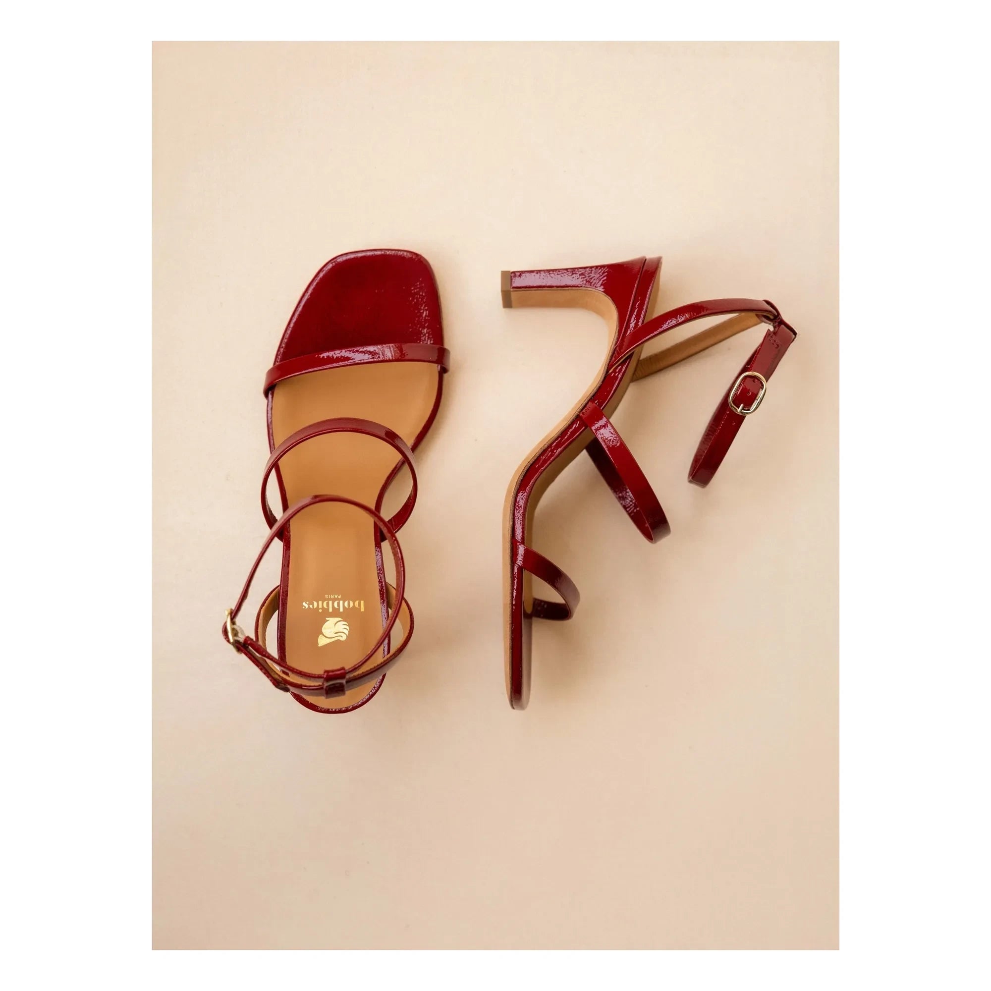 Bobbies - Sandalias de piel Casey Rugan | Rojo cereza