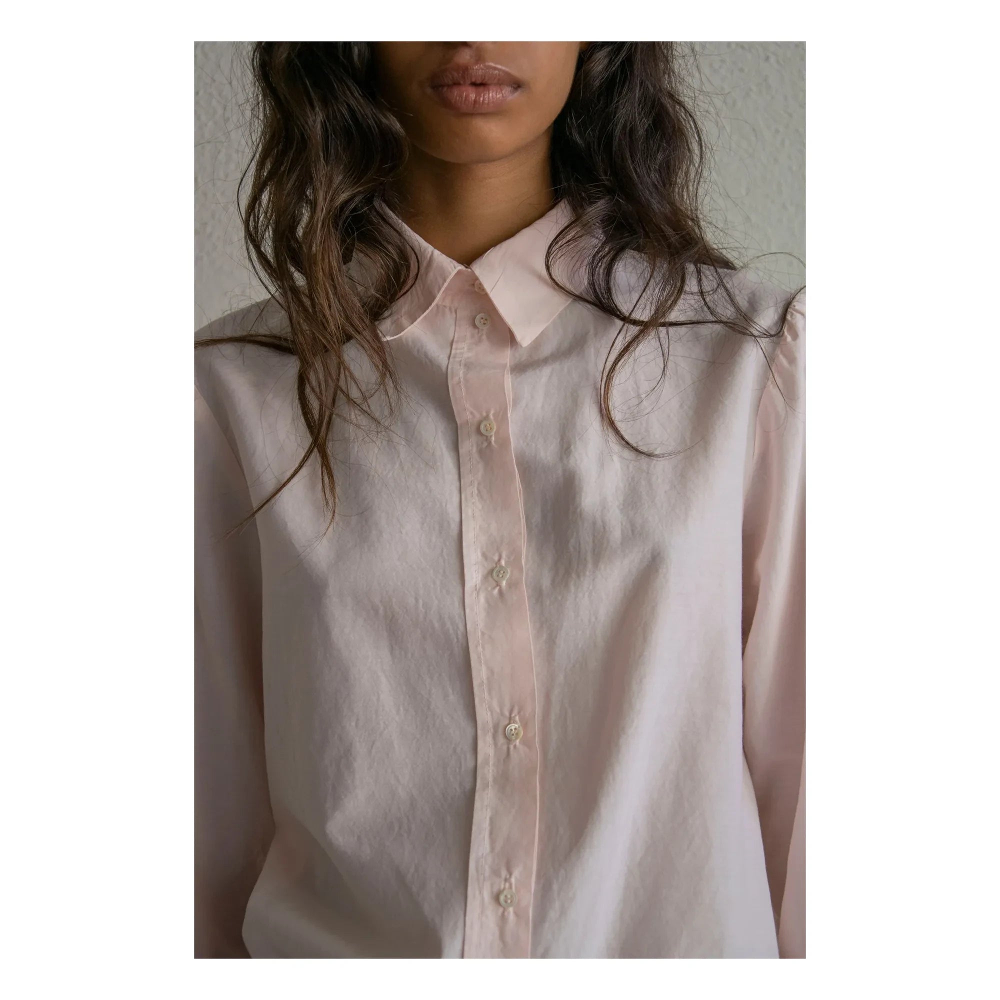 THEAVANT - L'Homme Camisa de popelín de seda y algodón | Rosa claro