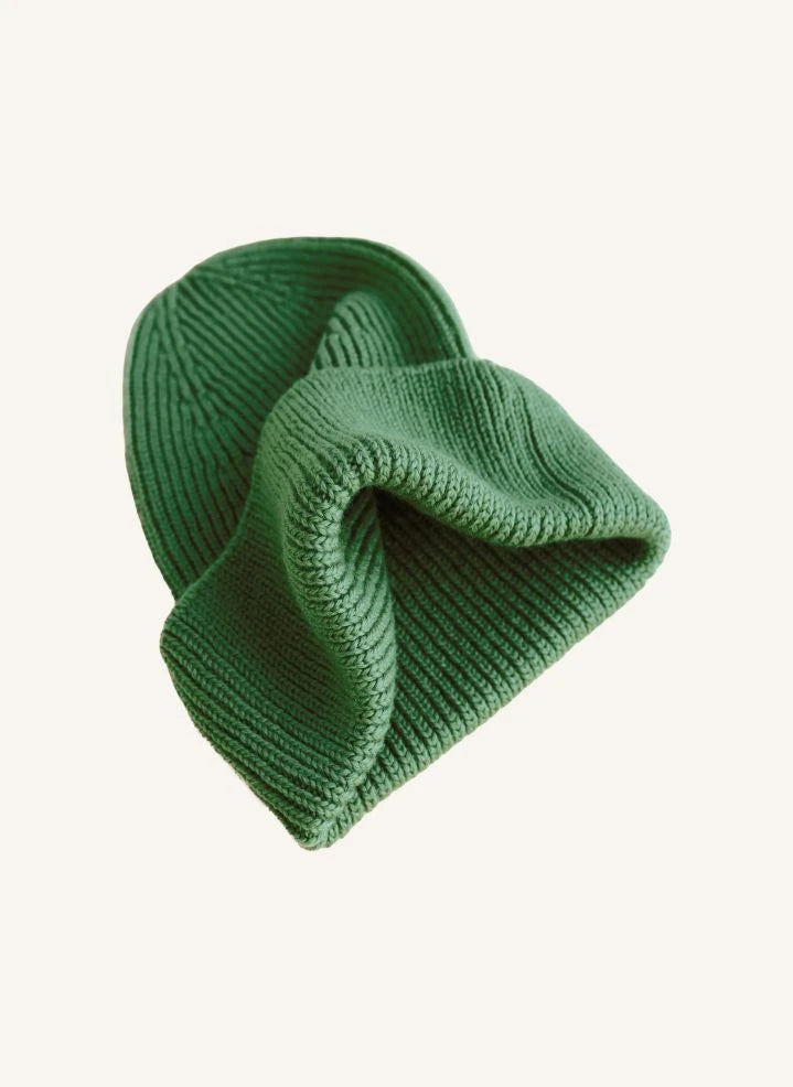 Hvid - Gorra Fonzie de lana merino | Verde