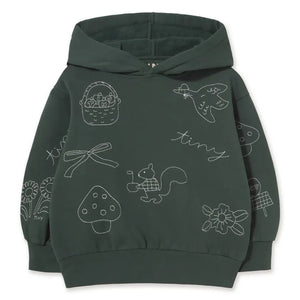 Tinycottons - Organik Pamuk Mantar Sweatshirt | Yeşil