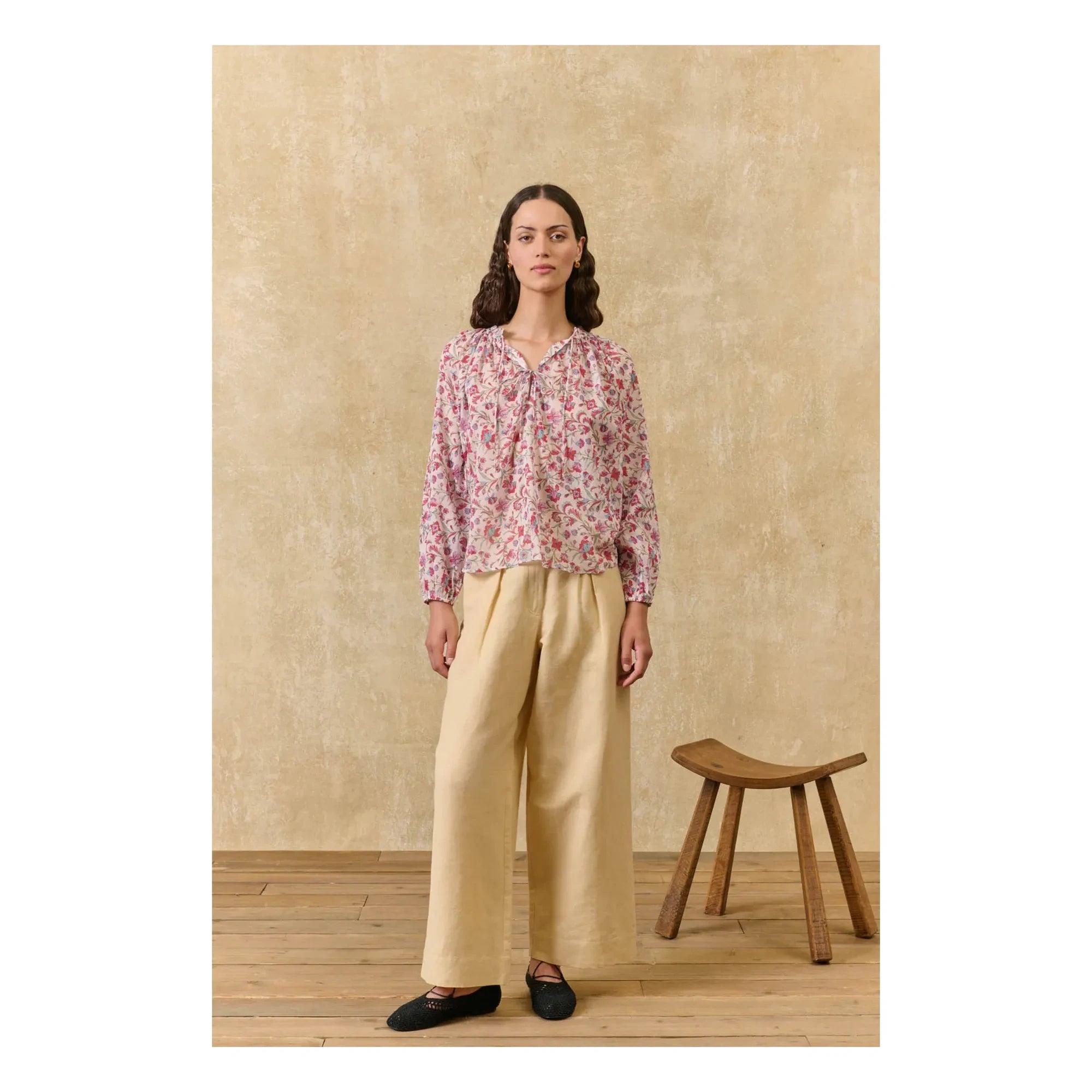 Louise Misha - Blusa Nicoliana de Algodón Orgánico | Rosa