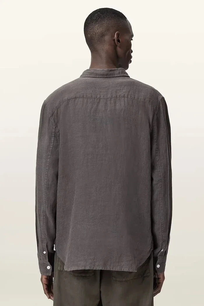 AllSaints camisa de lino para hombre LOOM