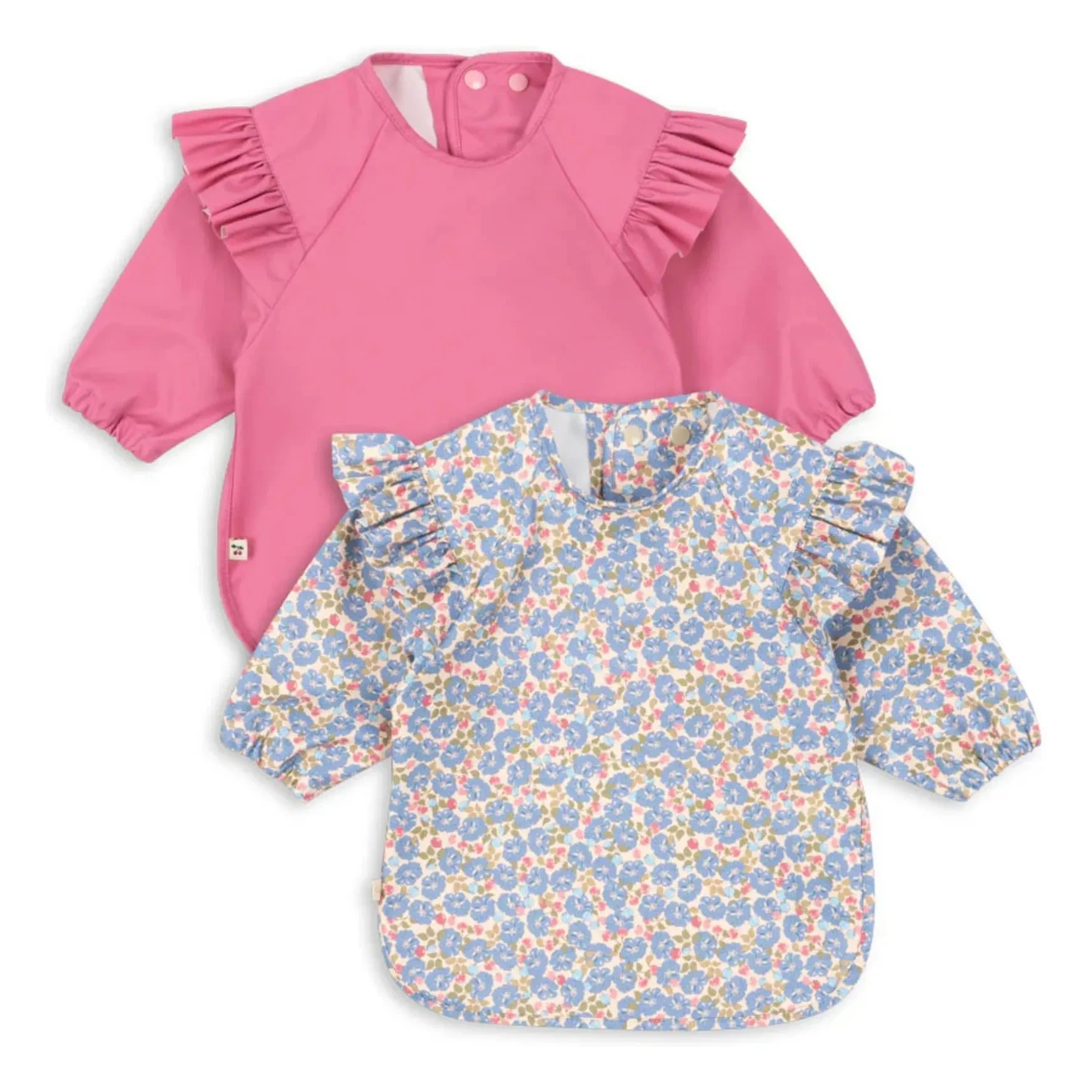Konges Sløjd - Babero con mangas Rosier - Pack de 2 | Rosa
