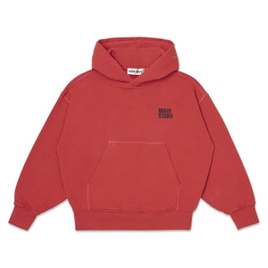 Main Story - Sudadera con capucha de algodón orgánico con logo | Rojo