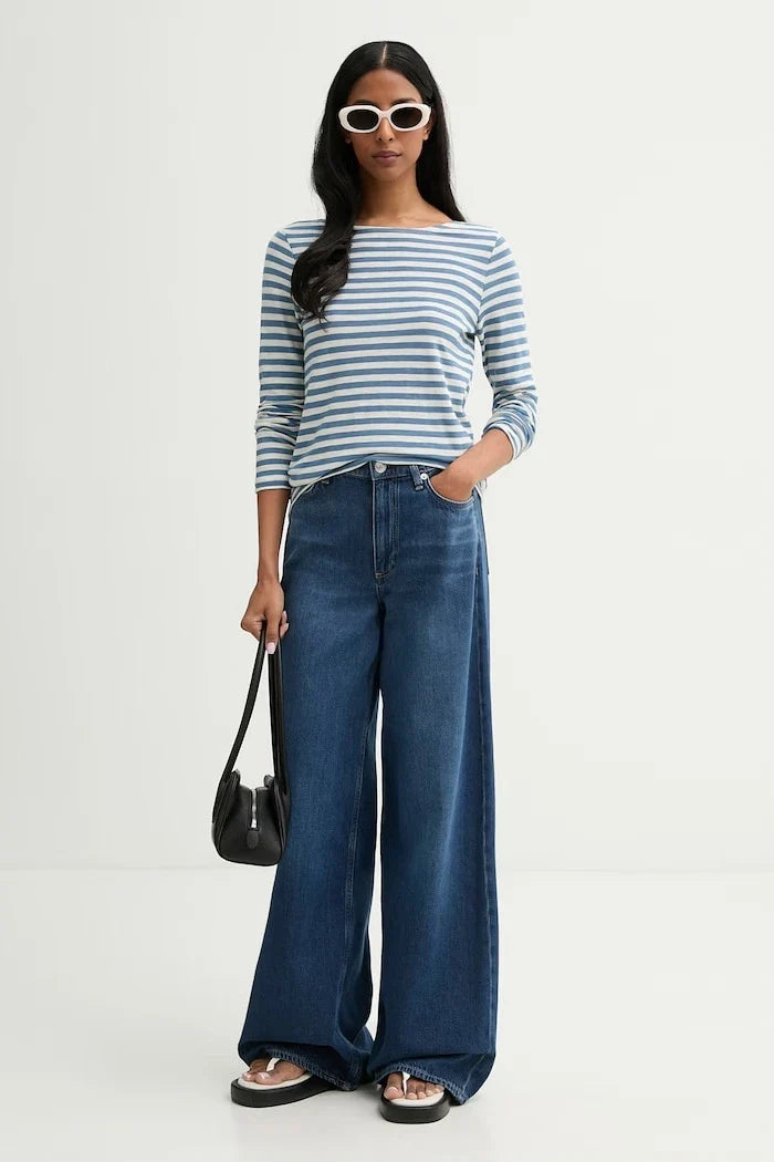 Blusa de manga larga de algodón para mujer Marc O'Polo