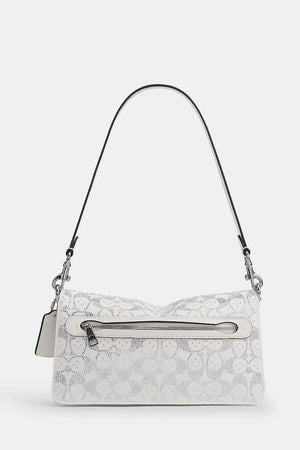 Bolso Coach de mujer en denim, bandolera Soft Crystal Denim Tabby Shoulder Bag 26