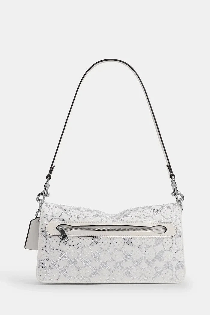 Bolso Coach de mujer en denim, bandolera Soft Crystal Denim Tabby Shoulder Bag 26