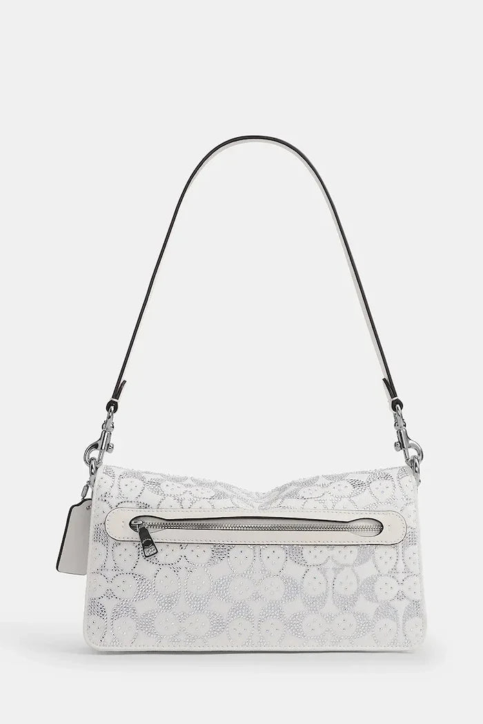 Bolso Coach de mujer en denim, bandolera Soft Crystal Denim Tabby Shoulder Bag 26