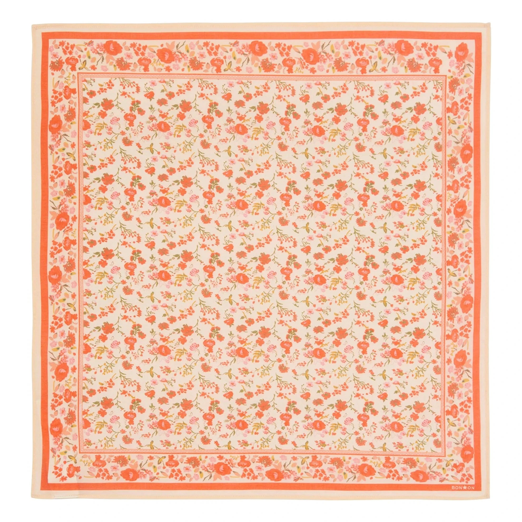 Bonton - Foulard con estampado floral Foulindienne | Rojo