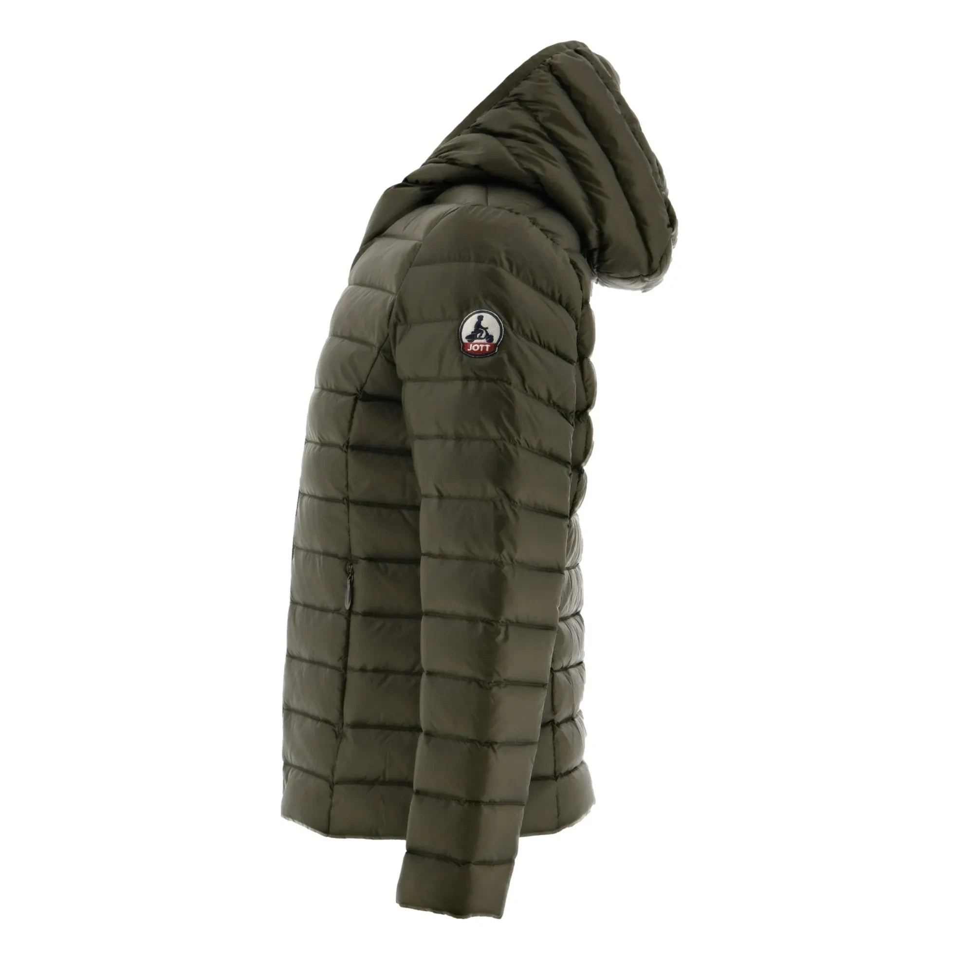 Jott - Chaqueta de plumas con capucha Carla | Caqui oscuro