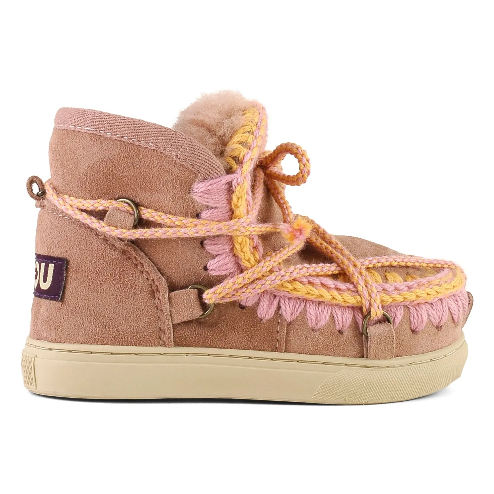 Mou - Botines Sneakers con cordones Scoubidoo Suecia | Rosa Polvo