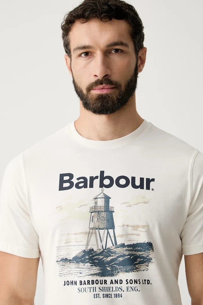 Camiseta de algodón para hombre Barbour Harbourside