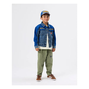 Goldie + Ace - Chaqueta vaquera vintage con bloques de color | Azul