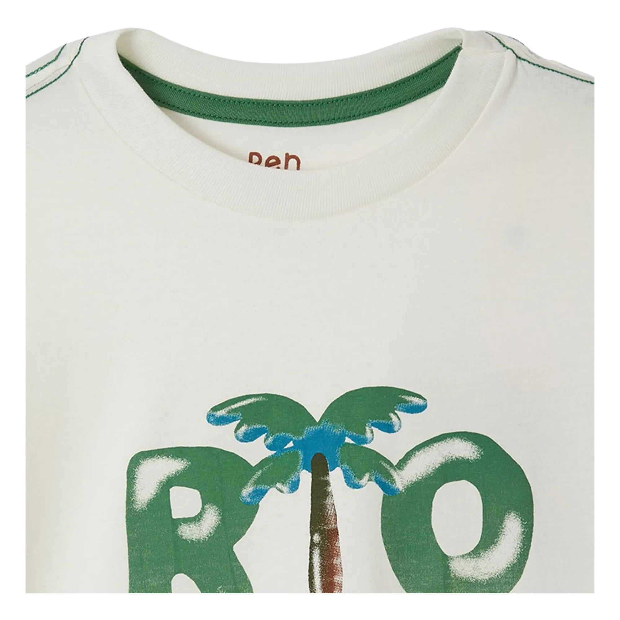 Fabula - Camiseta con estampado de palmeras | Blanco