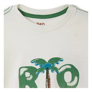 Fabula - Camiseta con estampado de palmeras | Blanco