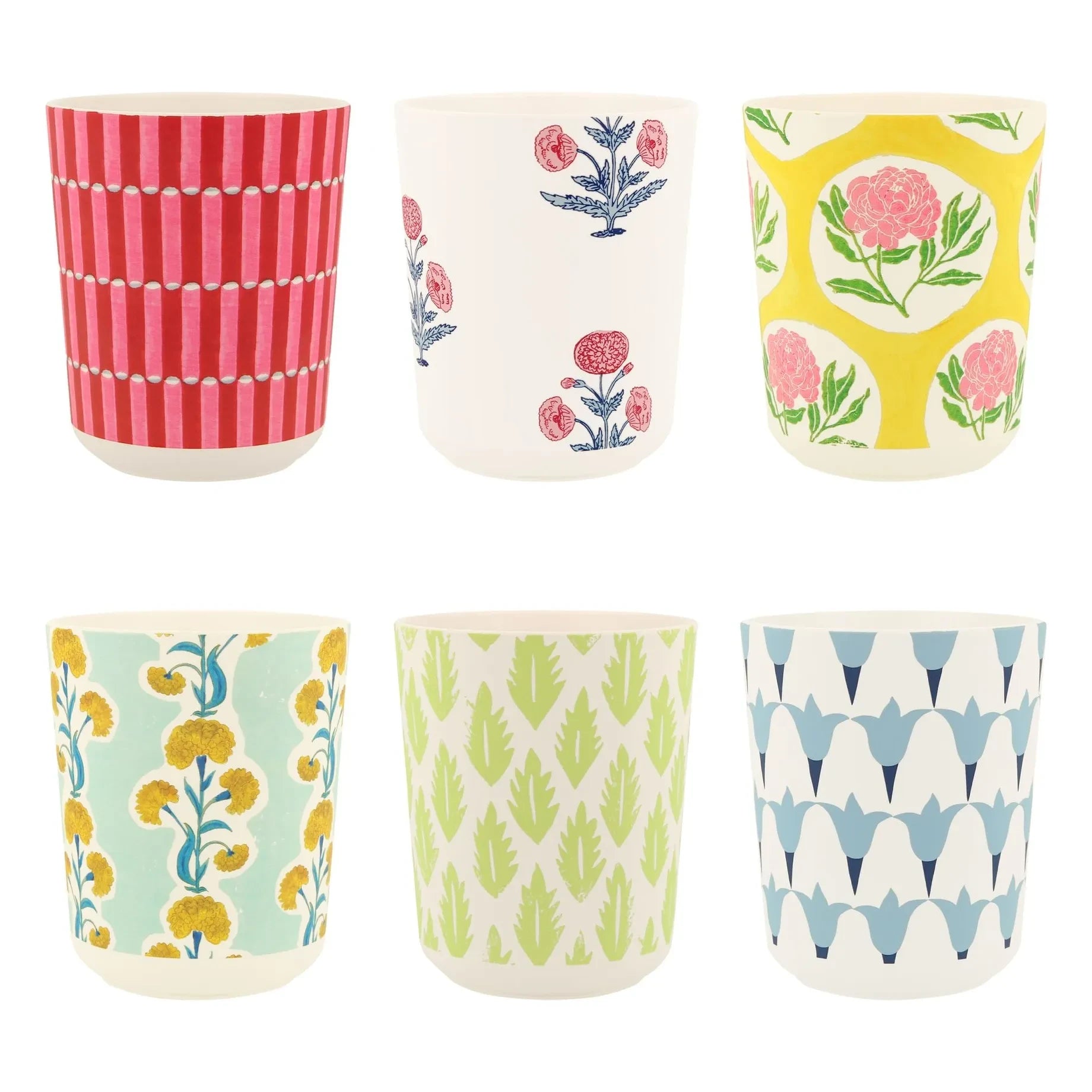 Meri Meri - Vasos reutilizables - Meri Meri x Molly Mahon - Juego de 6