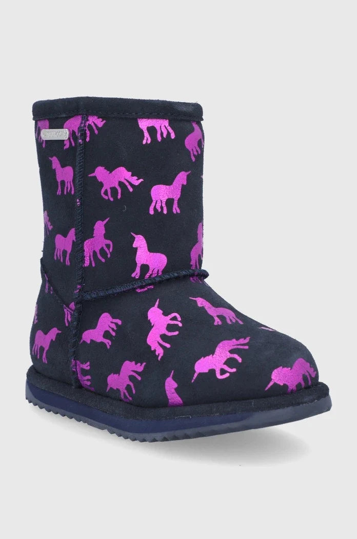 Bota infantil de ante Emu Australia Rainbow Unicorn Brumby