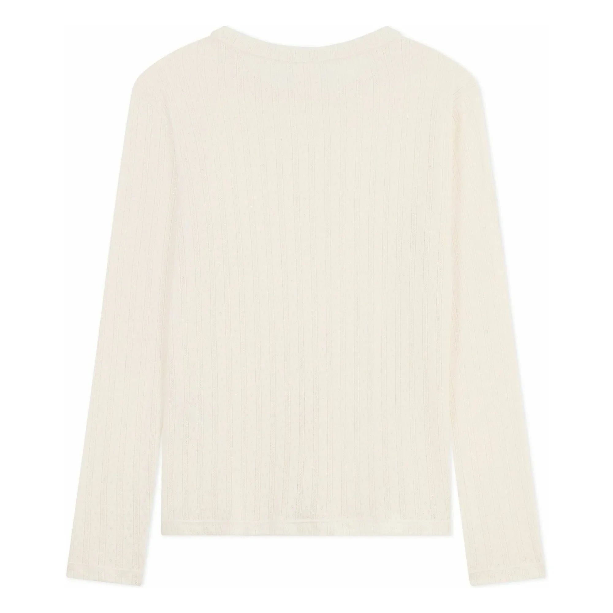 Petit Bateau - Camiseta de algodón orgánico calado | Crudo