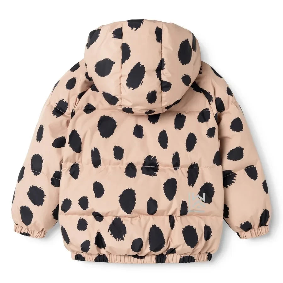 Liewood - Chaqueta acolchada Adelina con estampado de leopardo en fibras recicladas | Rosa claro