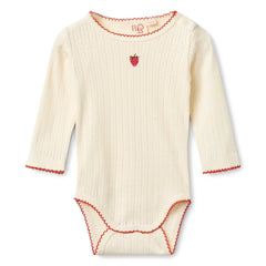Flöss - Body de punto calado Flora | Crema