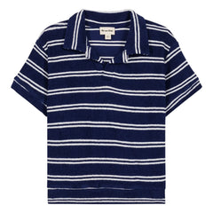 We Are Kids - polo de algodón orgánico a rayas Leonard | Azul marino