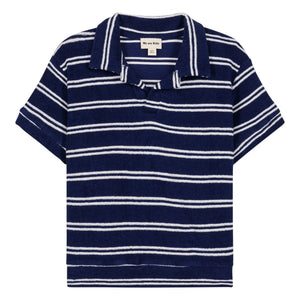 We Are Kids - polo de algodón orgánico a rayas Leonard | Azul marino