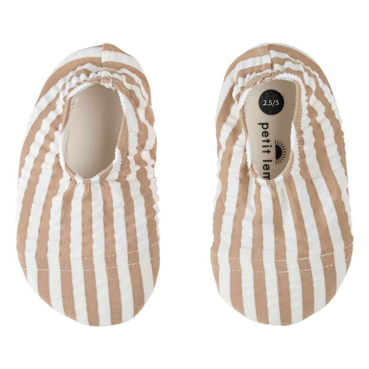 Petit Lem - Zapatos de agua a rayas anti-UV de seersucker con fibras recicladas | Arena