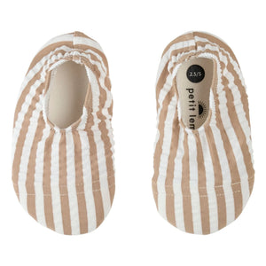 Petit Lem - Zapatos de agua a rayas anti-UV de seersucker con fibras recicladas | Arena