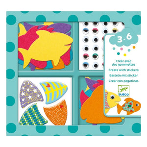 Djeco - Pegatinas I Love Fishes